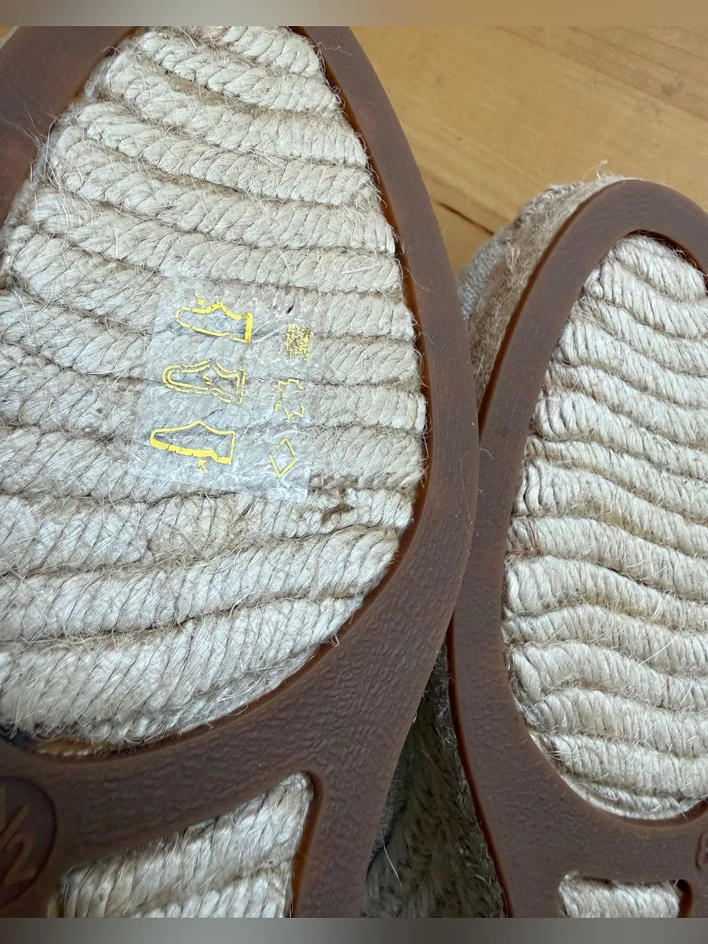 NEW* J. Crew Seville Espadrilles Wedges Shoes Beige Linen Gold Metallic 8.5